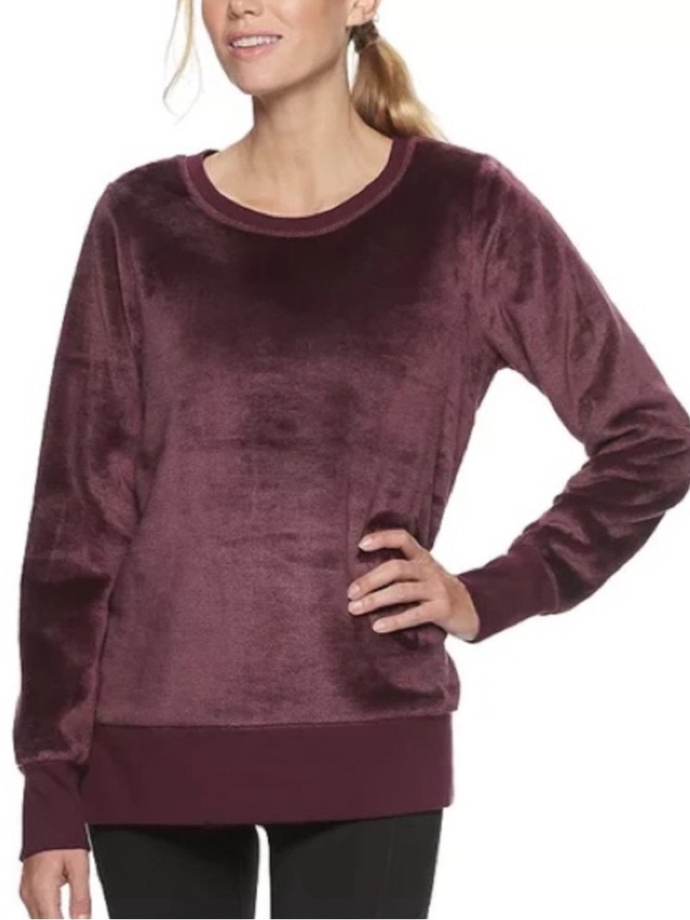 Gaiam Lux Faux-Fur Pullover